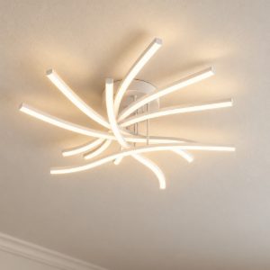 Top light tornado plafoniera led 60w cct 3000k 4000k 71cm moderna bianca