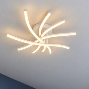 Top light tornado plafoniera led 45w cct 3000k 4000k 65cm moderna bianca