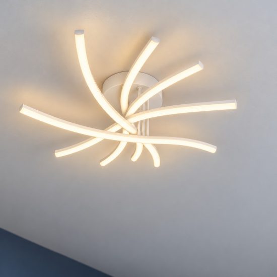 Top light tornado plafoniera led 45w cct 3000k 4000k 65cm moderna bianca