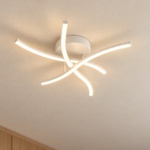 Top light tornado plafoniera led 24w cct 3000k 4000k 54cm moderna bianca