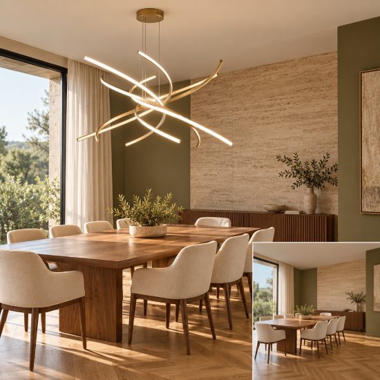 Top light tornado lampadario a sospensione oro per soggiorno led 88w 3000k