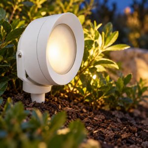 Top light roma faretto con picchetto da esterno giardino led 6w cct 2700k 4000k ip66 orientabile bianco