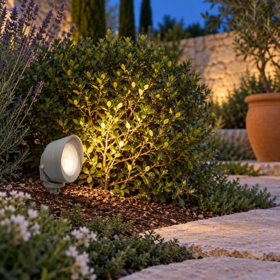 Top light roma faretto con picchetto da esterno giardino led 6w cct 2700k 4000k ip66 grigio
