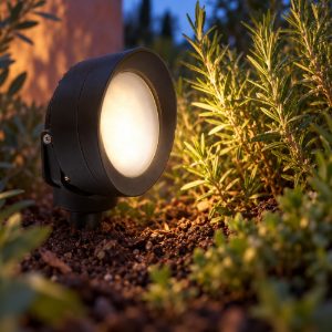 Top light roma faretto con picchetto nero da esterno giardino led 6w cct 2700k 4000k ip66