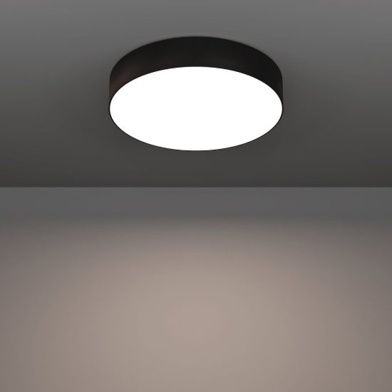 Eglo gallizzi z plafoniera nera led 15w rgb 2700k 6500k dimmerabile con controllo smart