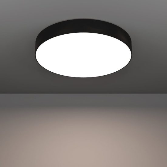Eglo gallizzi z plafoniera nera led 26w rgb 2700k 6500k dimmerabile con telecomando