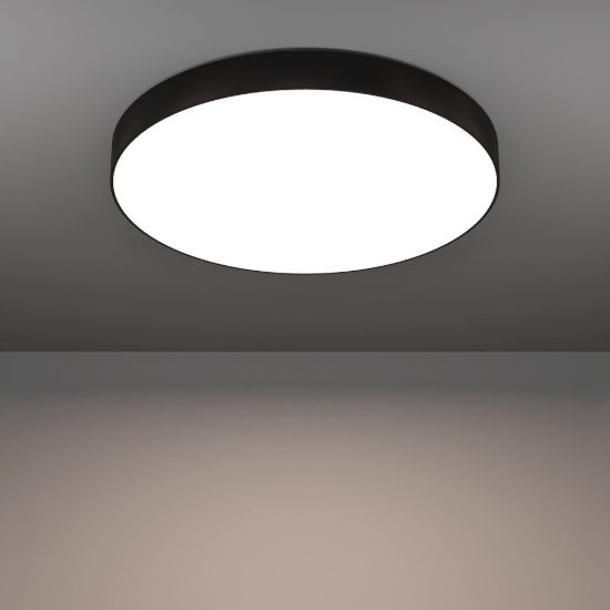 Eglo gallizzi z plafoniera nera led 36.5w rgb 2700k 6500k dimmerabile con telecomando