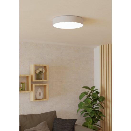Eglo gallizzi z plafoniera led 15w rgb 2700k 6500k dimmerabile con telecomando bianca