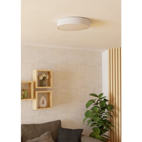 Eglo gallizzi z plafoniera led 15w rgb 2700k 6500k dimmerabile con telecomando bianca