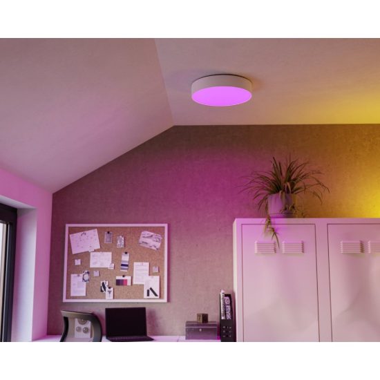 Eglo gallizzi z plafoniera led 15w rgb 2700k 6500k dimmerabile con telecomando bianca