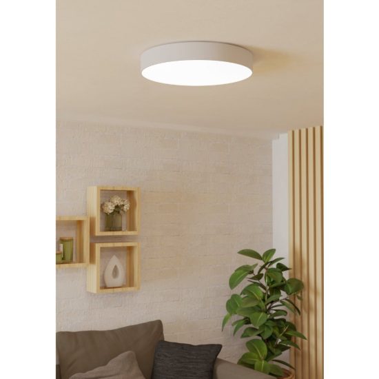 Eglo gallizzi z plafoniera led 26w rgb 2700k 6500k dimmerabile con telecomando bianca