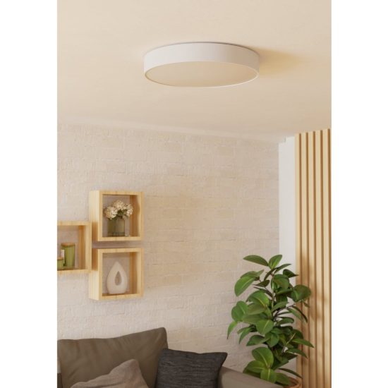 Eglo gallizzi z plafoniera led 26w rgb 2700k 6500k dimmerabile con telecomando bianca