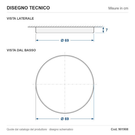 Eglo gallizzi z plafoniera led 36.5w rgb 2700k 6500k 69cm dimmerabile bianca