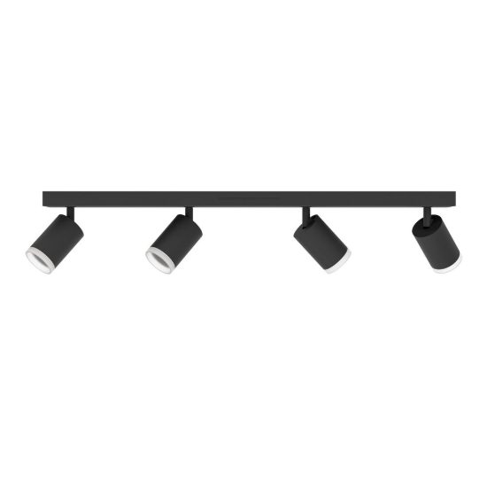 Eglo melitello z plafoniera nera led 14.8w rgb 2700k 6500k dimmerabile con telecomando
