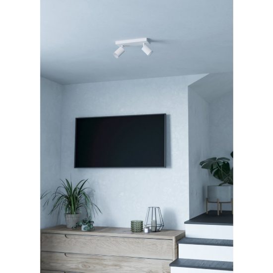 Eglo melitello z plafoniera led 7.4w rgb 2700k 6500k dimmerabile con telecomando bianca