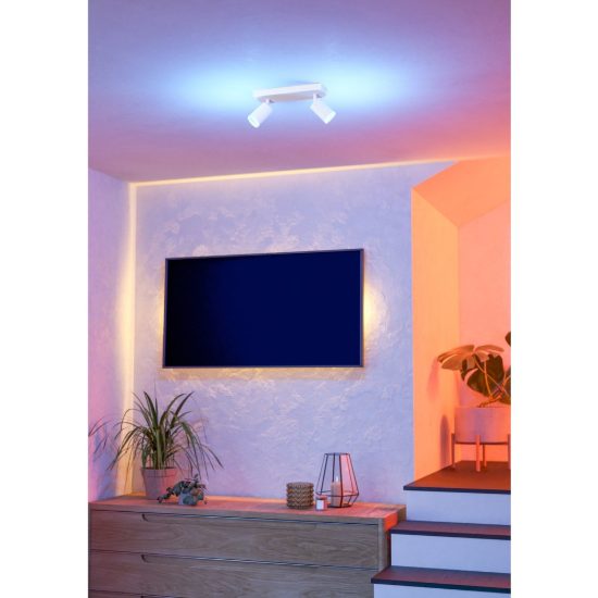 Eglo melitello z plafoniera led 7.4w rgb 2700k 6500k dimmerabile con telecomando bianca