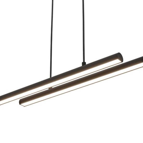 Eglo flatron z lampadario a sospensione led 80w rgb 2700k 6500k con telecomando nero per sala da pranzo