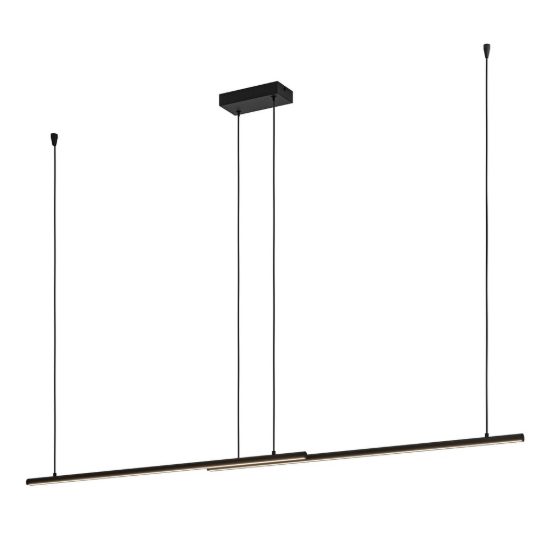 Eglo flatron z lampadario a sospensione led 80w rgb 2700k 6500k con telecomando nero per sala da pranzo