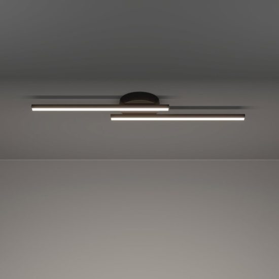 Eglo flatron z plafoniera led 20w rgb 2700k 6500k dimmerabile nero opaco