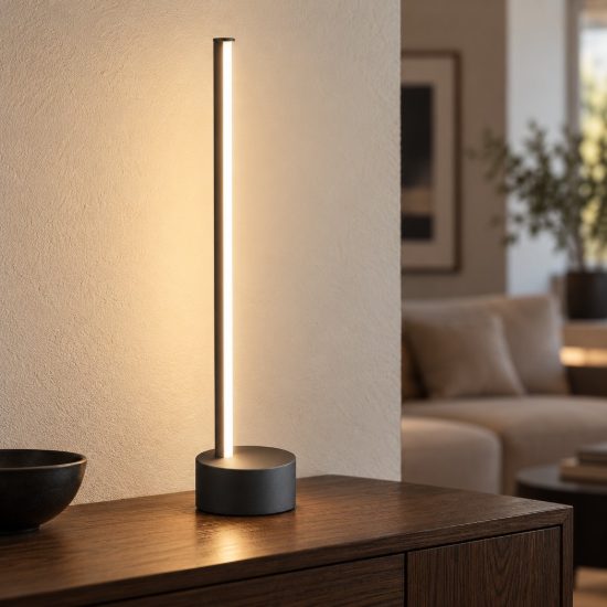 Eglo flatron z lampada da tavolo led 12w rgb 2700k 6500k dimmerabile con telecomando nera design moderna