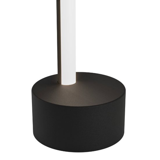 Eglo flatron z lampada da tavolo led 12w rgb 2700k 6500k dimmerabile con telecomando nera design moderna