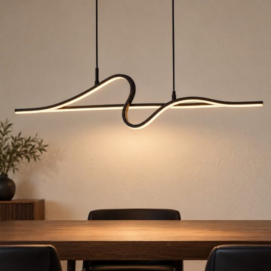 Eglo cotillas z lampadario a sospensione led 30w rgb 2700k 6500k con telecomando per cucina nero