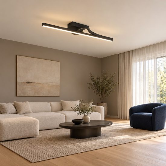 Eglo cotillas z plafoniera led 20w rgb 2700k 6500k dimmerabile con controllo smart nero moderna