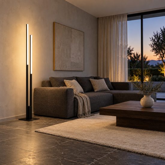 Eglo fraioli z piantana per soggiorno nera led 34w rgb 2700k 6500k dimmerabile design moderna