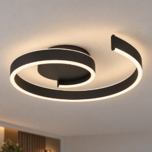 Eglo andabaia z plafoniera nera led 37w cct 3000k 6500k dimmerabile con controllo smart