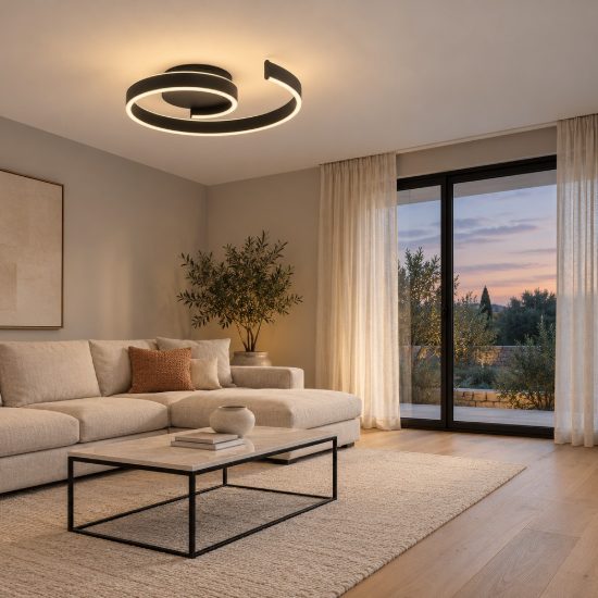 Eglo andabaia z plafoniera nera led 37w cct 3000k 6500k dimmerabile con controllo smart