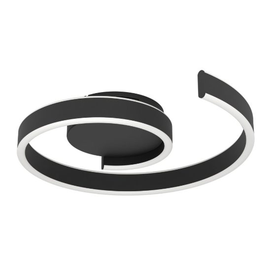 Eglo andabaia z plafoniera nera led 37w cct 3000k 6500k dimmerabile con controllo smart