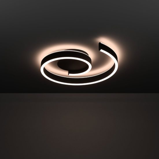 Eglo andabaia z plafoniera nera led 37w cct 3000k 6500k dimmerabile con controllo smart