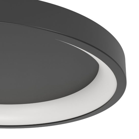 Eglo loretello z plafoniera nera led 19.6w rgb 2700k 6500k dimmerabile con controllo smart
