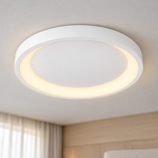 Eglo loretello z plafoniera led 19.6w rgb 2700k 6500k dimmerabile con controllo smart bianca
