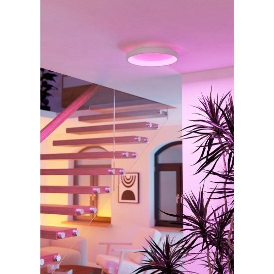 Eglo loretello z plafoniera led 19.6w rgb 2700k 6500k dimmerabile con controllo smart bianca