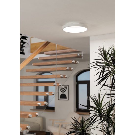 Eglo loretello z plafoniera led 19.6w rgb 2700k 6500k dimmerabile con controllo smart bianca