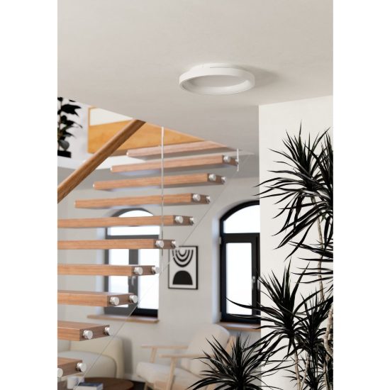 Eglo loretello z plafoniera led 19.6w rgb 2700k 6500k dimmerabile con controllo smart bianca