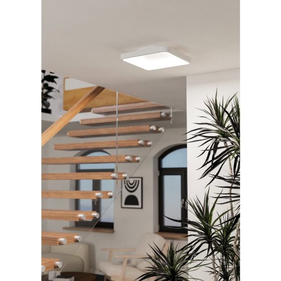 Eglo loretello z plafoniera led 20w rgb 2700k 6500k 35cm dimmerabile bianca