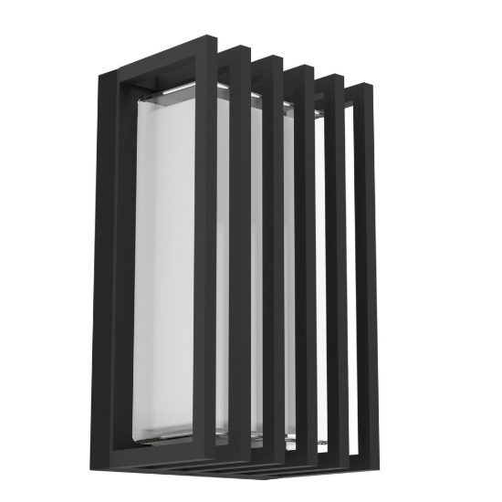 Eglo genovese applique da esterno nera led 10w cct 3000k 6000k ip65