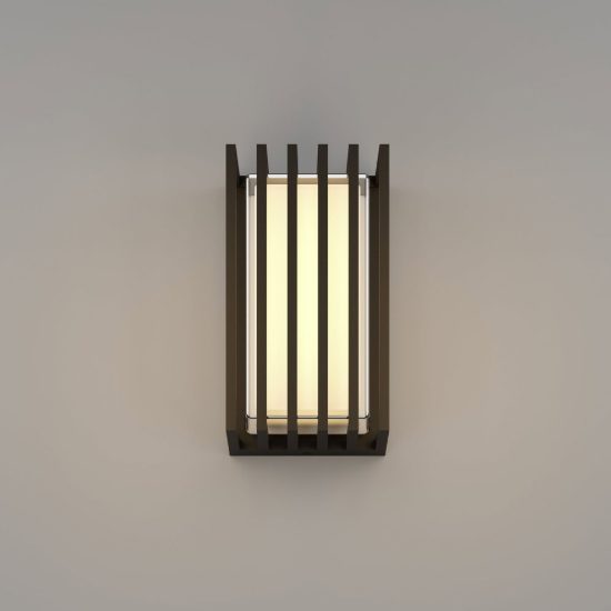 Eglo genovese applique da esterno nera led 10w cct 3000k 6000k ip65