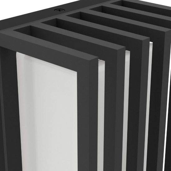 Eglo genovese applique da esterno nera led 10w cct 3000k 6000k ip65