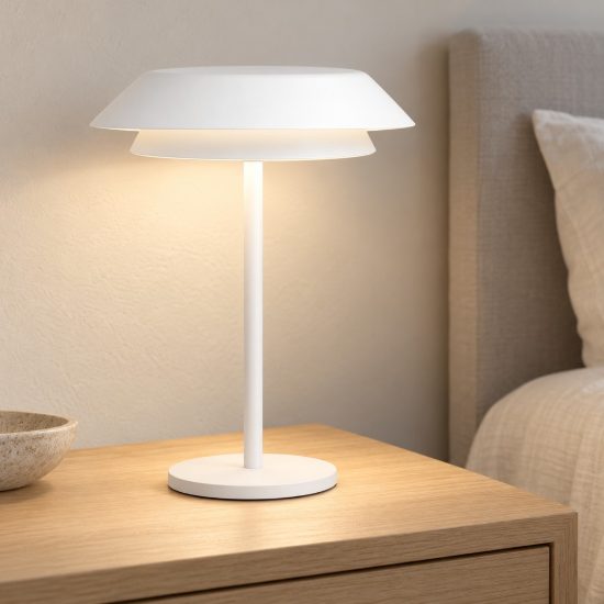 Eglo arroyo z abat-jour per camera da letto led 7.2w rgb 2700k 6500k dimmerabile con controllo smart bianca