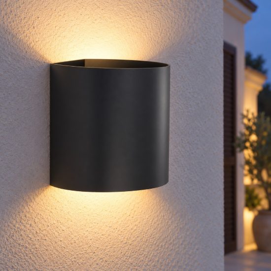 Eglo calpino z lampada da parete per esterno led 7w rgb 2700k 6500k ip55 dimmerabile nero opaco