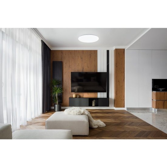 Eglo totari z plafoniera led 44.8w cct 2700k 6500k dimmerabile con controllo smart bianca