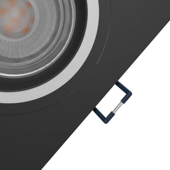 Eglo carosso z faretto quadrato per corridoio nero da incasso led 4.7w rgb 2700k 6500k dimmerabile con controllo smart