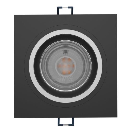 Eglo carosso z faretto quadrato per corridoio nero da incasso led 4.7w rgb 2700k 6500k dimmerabile con controllo smart