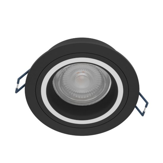 Eglo carosso z faretto rotondo per corridoio nero da incasso led 4.7w rgb 2700k 6500k dimmerabile con controllo smart