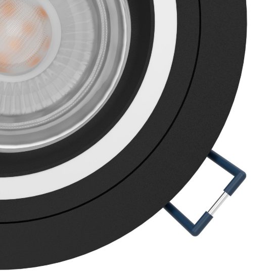 Eglo carosso z faretto rotondo per corridoio nero da incasso led 4.7w rgb 2700k 6500k dimmerabile con controllo smart