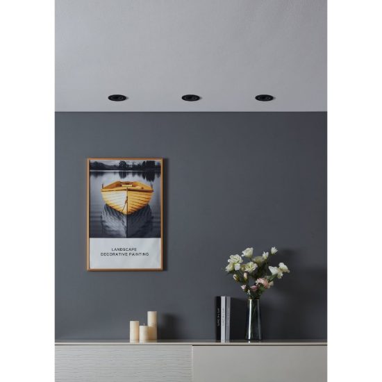 Eglo carosso z faretto rotondo per corridoio nero da incasso led 4.7w rgb 2700k 6500k dimmerabile con controllo smart