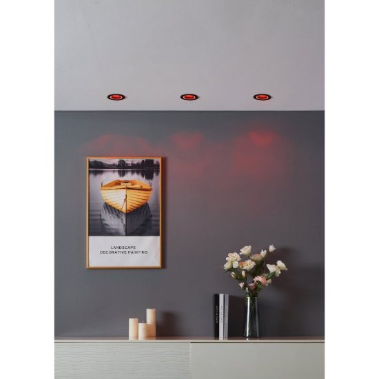 Eglo carosso z faretto rotondo per corridoio nero da incasso led 4.7w rgb 2700k 6500k dimmerabile con controllo smart